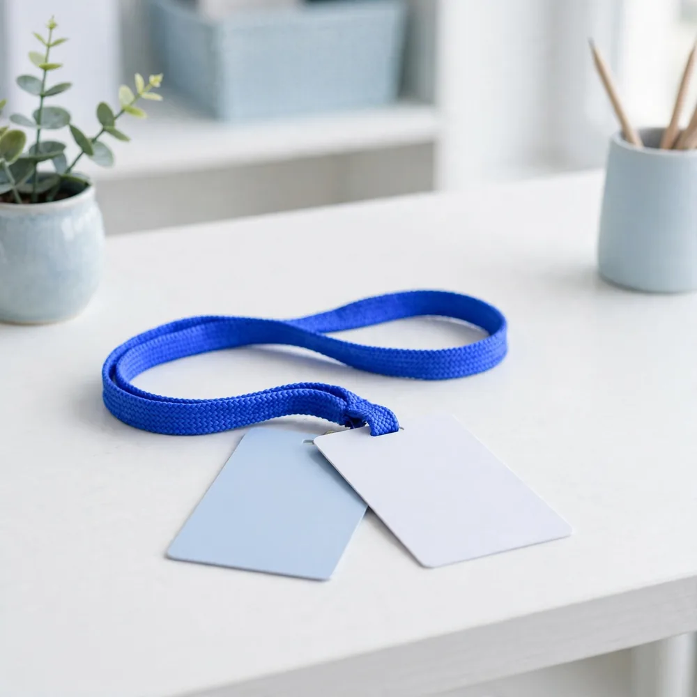 Keycards on a desk